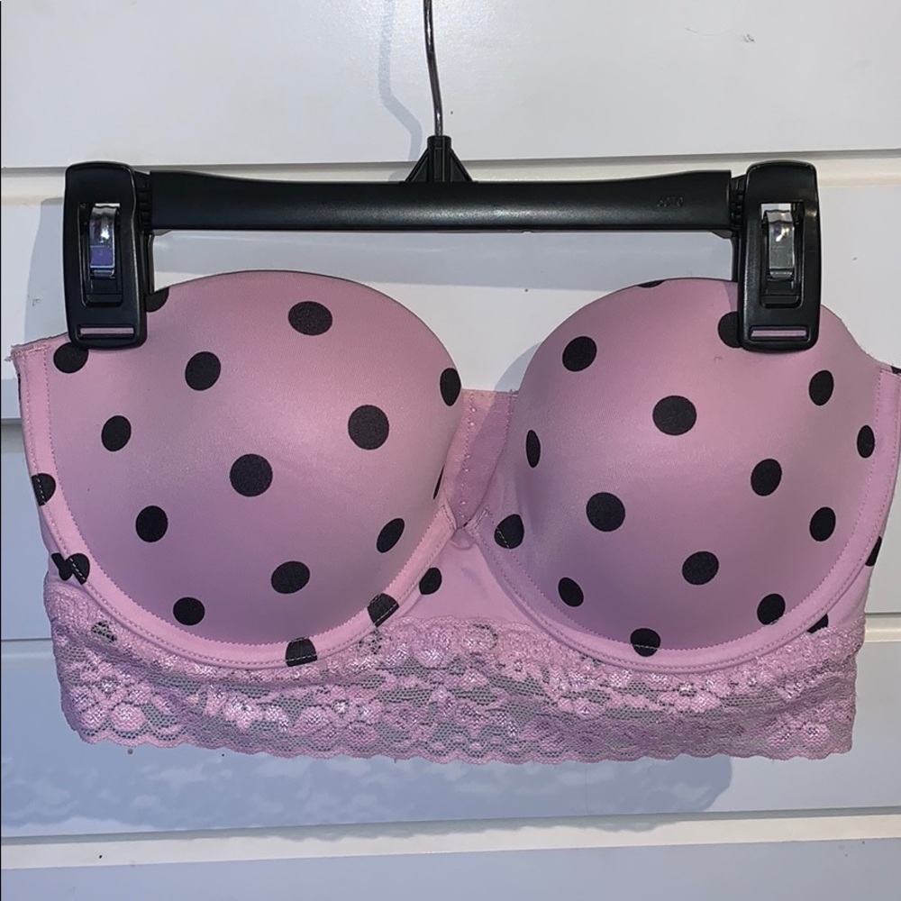 Pink Strapless Bra